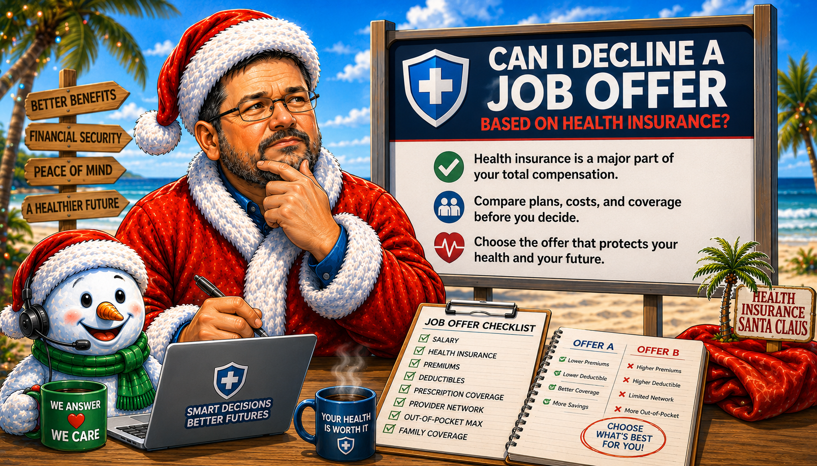 Declining Job Offer Based on Insurance Coverage: is this possible?